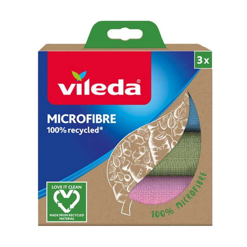Chiffon en microfibres Vileda 168310 Microfibre 3 Pièces (3 Unités) - Image 1