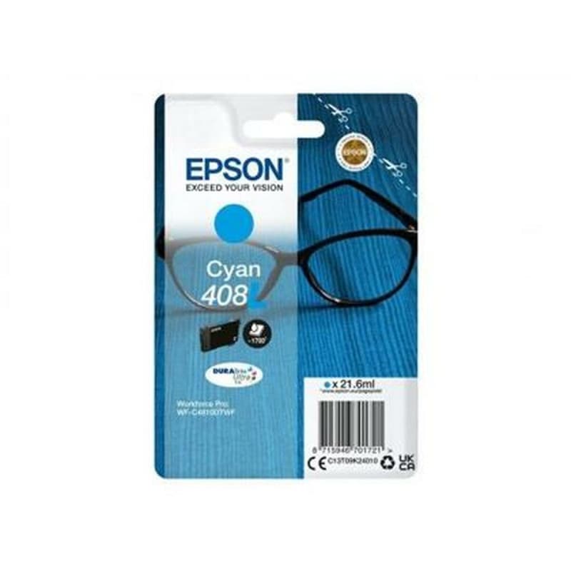 Epson Singlepack Cyan 408L DURABrite Ultra Ink - Image 1