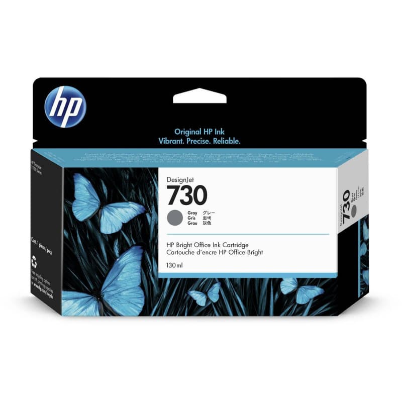 HP Cartouche dencre 730 DesignJet gris, 130 ml - Image 1