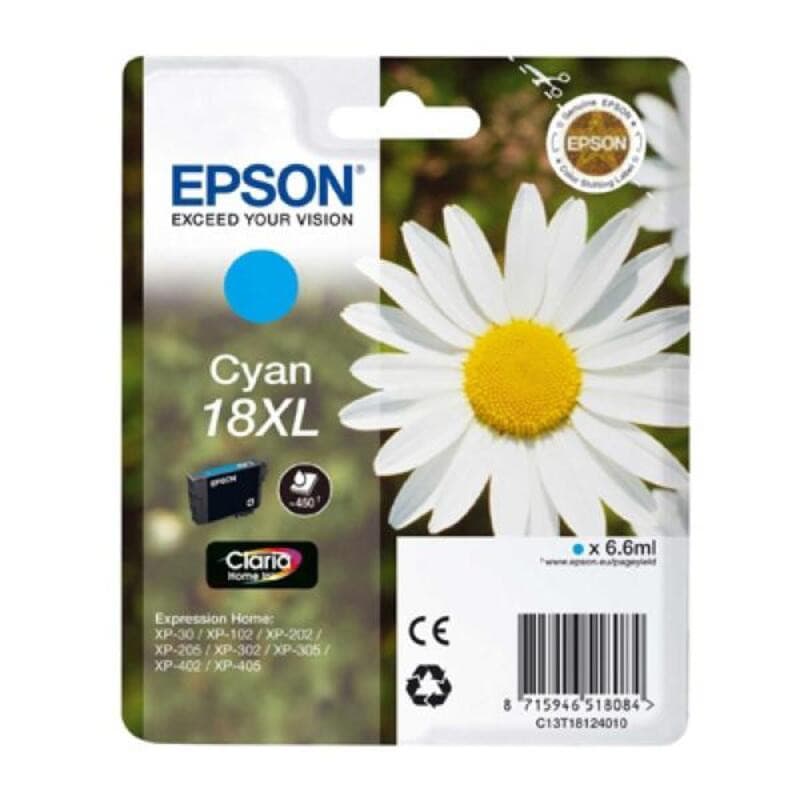 Cartouche d'encre originale Epson 18XL Cyan - Image 1