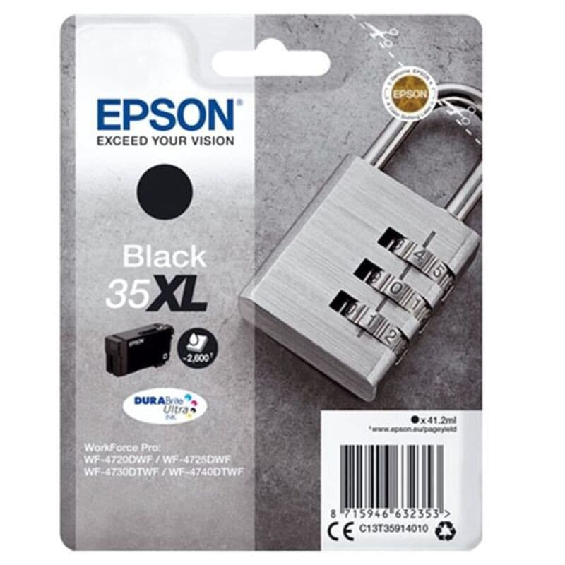 Epson Padlock Singlepack Black 35XL DURABrite Ultra Ink - Image 1