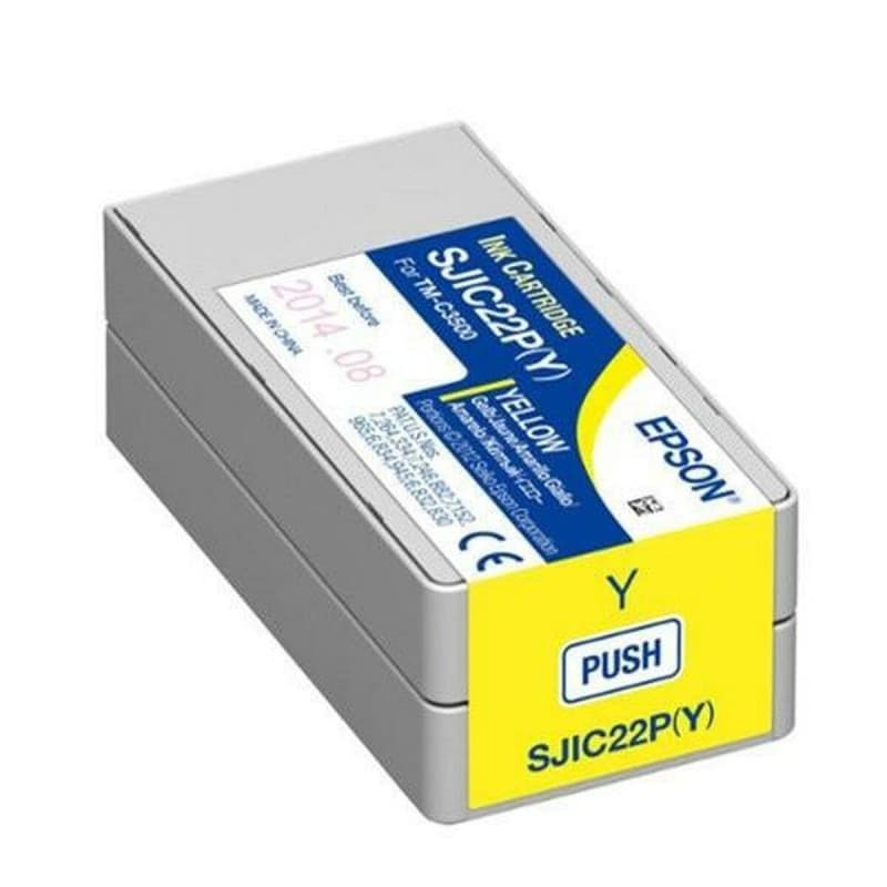Epson SJIC22P(Y): Ink cartridge for ColorWorks C3500 (yellow) - Image 1