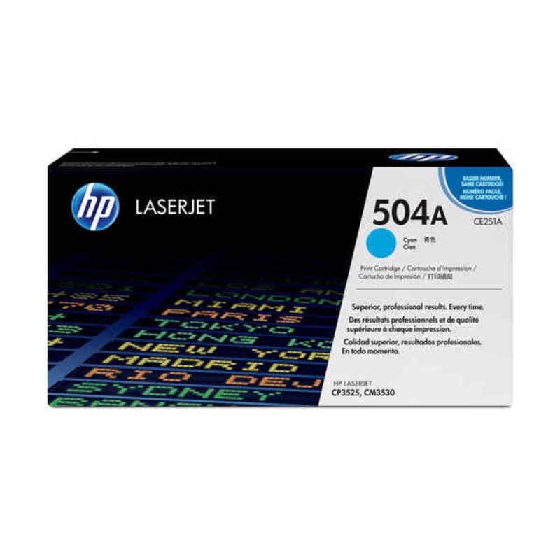 HP 504A toner LaserJet cyan authentique - Image 1