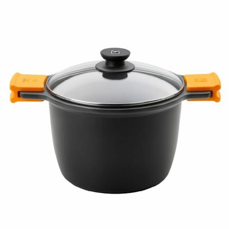 Casserole avec couvercle en verre BRA A273907 Noir Métal Aluminium Aluminium forgé Aluminium fondu (1 Unités) - Image 1