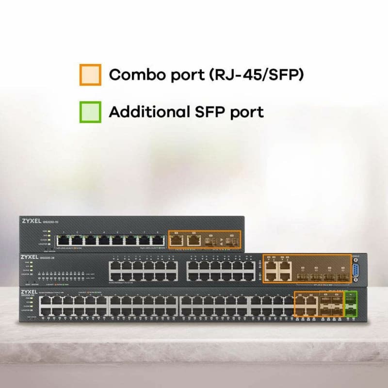 Zyxel GS2220-28-EU0101F commutateur réseau Géré L2 Gigabit Ethernet (10/100/1000) Noir - Image 1