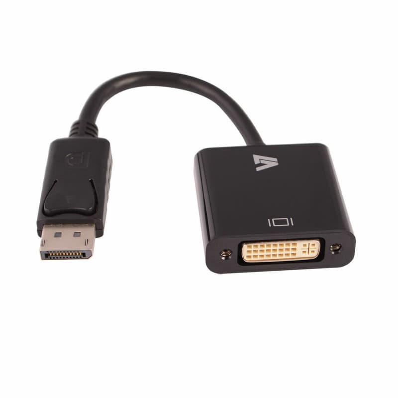 V7 Adaptateur vidéo DisplayPort mâle vers DVI-I femelle, noir - Image 1