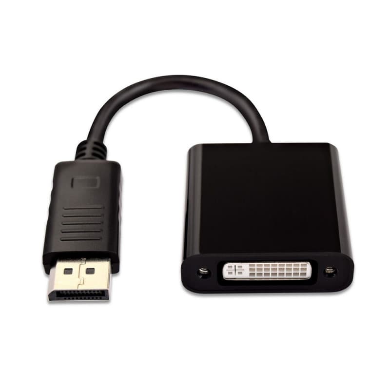 V7 Adaptateur vidéo DisplayPort mâle vers DVI-I actif, femelle, noir - Image 1