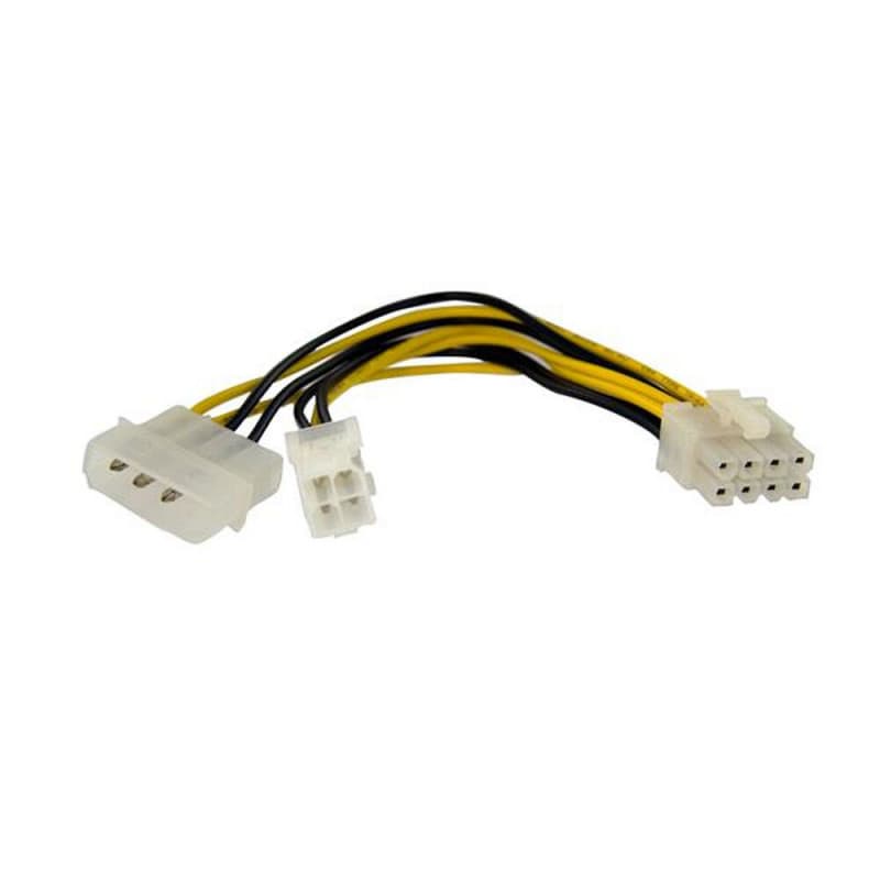 Startech.com Adaptateur dalimentation EPS 15 cm 4 broches vers 8 broches avec LP4 - F/M - Image 1
