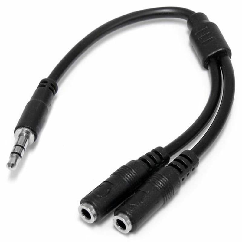 Startech.com Câble répartiteur stéréo Slim - Mâle 3,5 mm vers 2 femelles 3,5 mm - Image 1