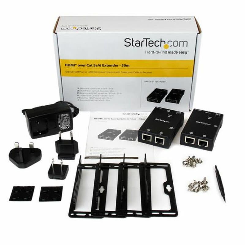 Startech.com Transmetteur Prolongateur HDMI sur Cat5 /Cat6 avec Power over Câble - Extender HDMI RJ45 - 50m - Image 1
