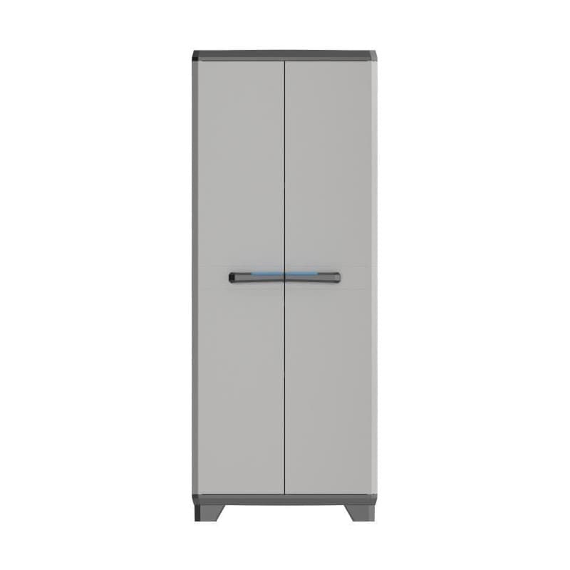 Armoire de rangement haute KETER LINEAR - Noir / Gris - 68 x 39 x 173 cm - 3 étageres réglables - Cadenassable - Image 1