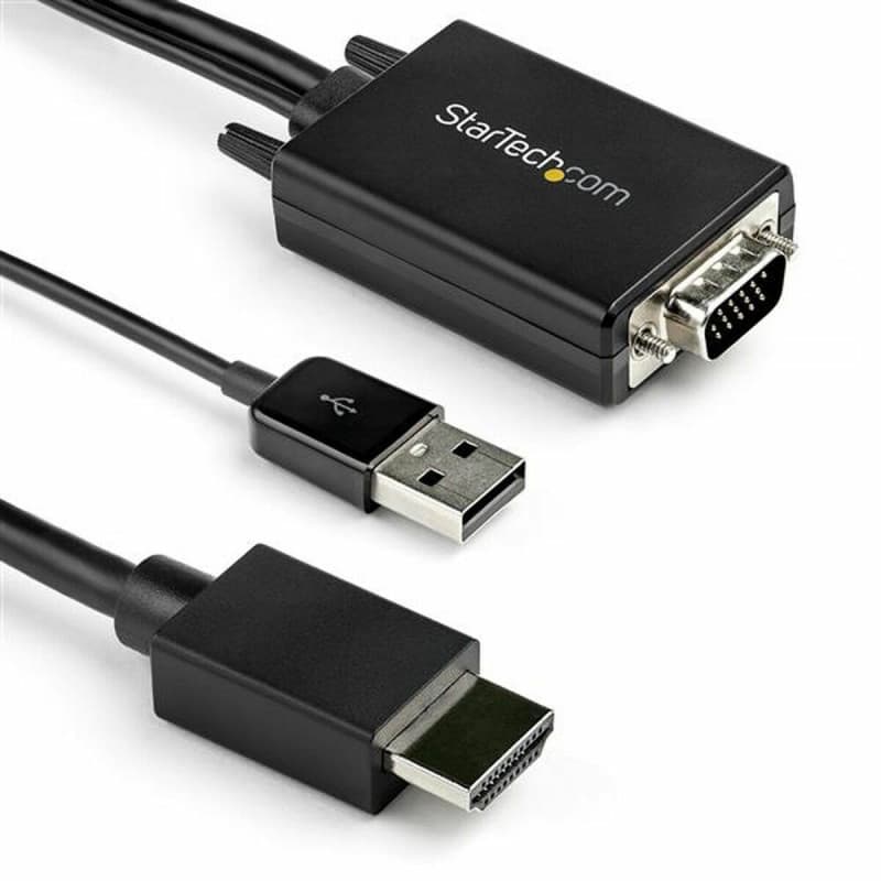 Startech.com Câble adaptateur VGA vers HDMI - 2 m - 1080p - Audio USB - Alimenté par USB - Image 1