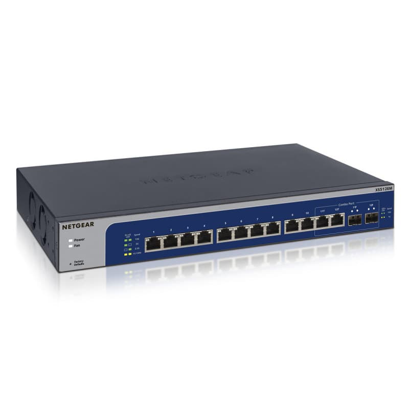 Netgear XS512EM Géré L2 10G Ethernet (100/1000/10000) 1U Bleu, Gris - Image 1
