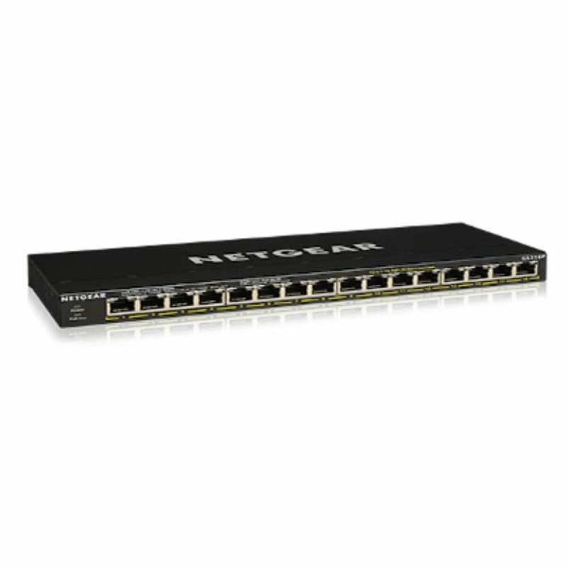 Netgear GS316P Non-géré Gigabit Ethernet (10/100/1000) Connexion Ethernet, supportant l'alimentation via ce port (PoE) Noir - Image 1