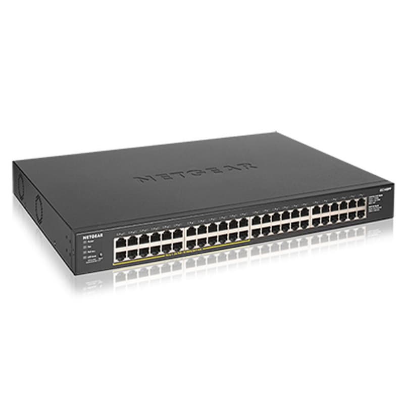 Netgear GS348PP Non-géré Gigabit Ethernet (10/100/1000) Connexion Ethernet, supportant l'alimentation via ce port (PoE) Noir - Image 1