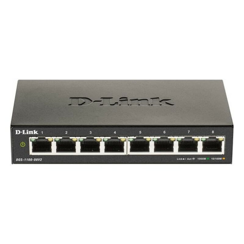 D-Link DGS-1100-08V2 commutateur réseau Géré L2 Gigabit Ethernet (10/100/1000) Noir - Image 1