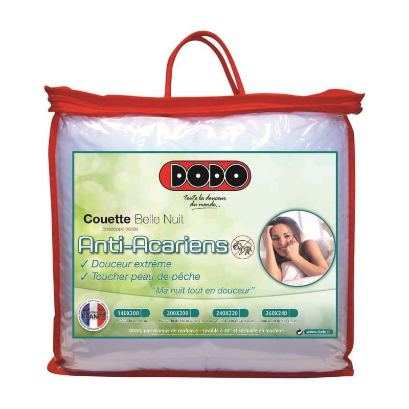 Remplissage de couette Dodo Nice Night 350 g/m² Anti-acariens Blanc 200 x 200 cm - Image 1
