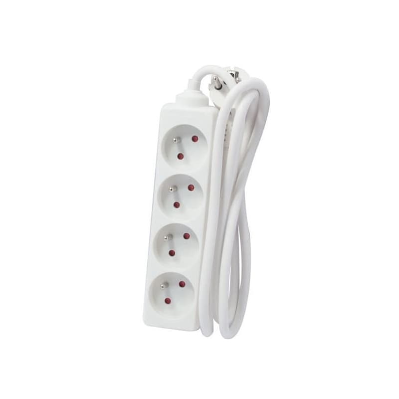 Rallonge 4 prises Schuko sans interrupteur Chacon (3 m) - Image 1