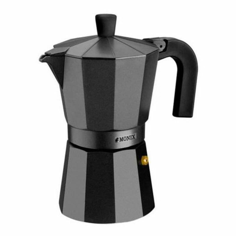 Cafetière Italienne Monix Braisogona_M640003 Noir Aluminium 3 Tasses - Image 1