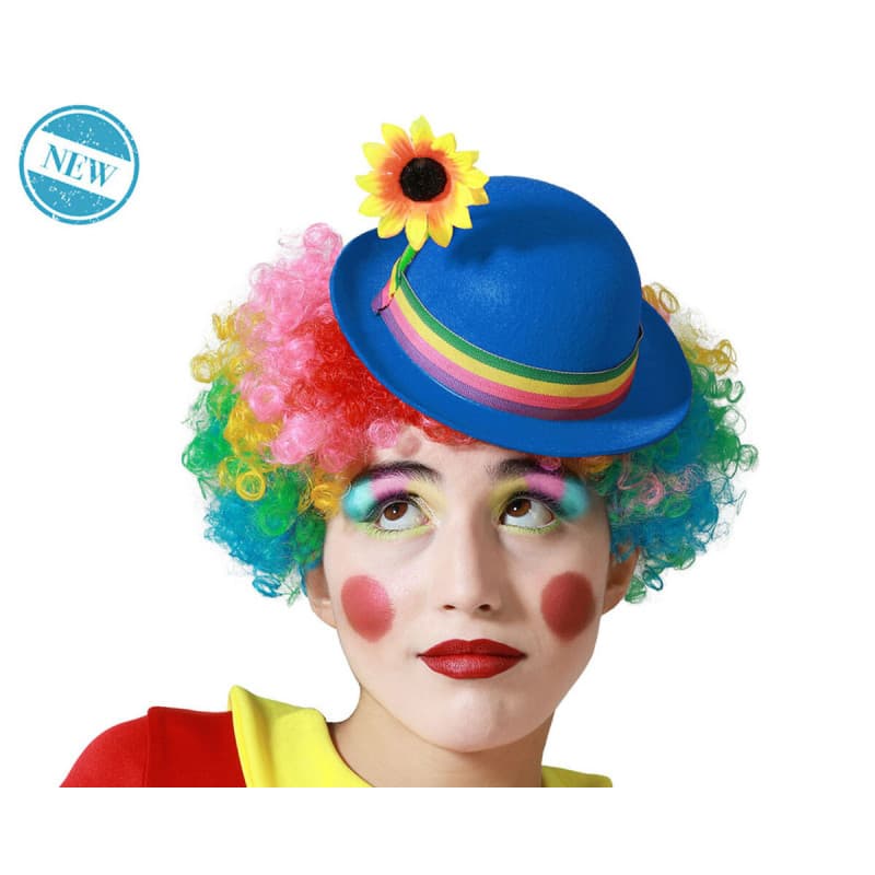 Chapeau de clown Bleu - Image 1