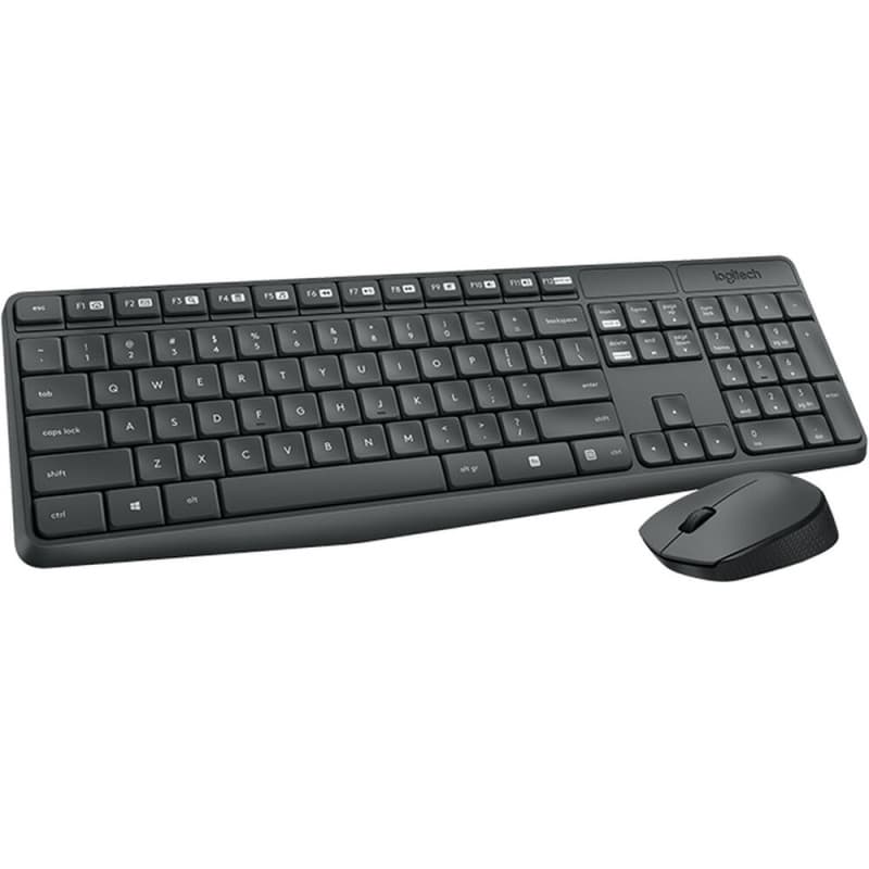Logitech MK235 clavier Souris incluse RF sans fil Portuguais Gris - Image 1
