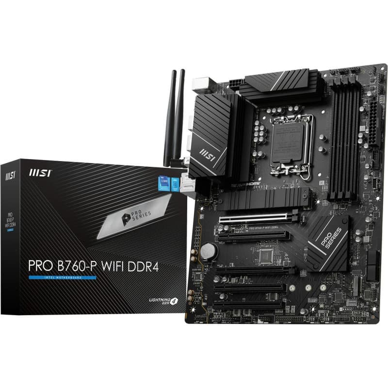 MSI PRO B760-P WIFI DDR4 carte mère LGA 1700 micro ATX - Image 1