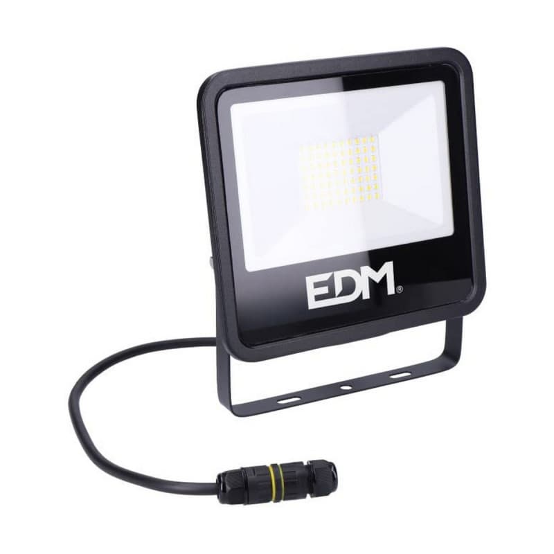 Projecteur LED EDM Noir 50 W F 4000 Lm (6400 K) - Image 1