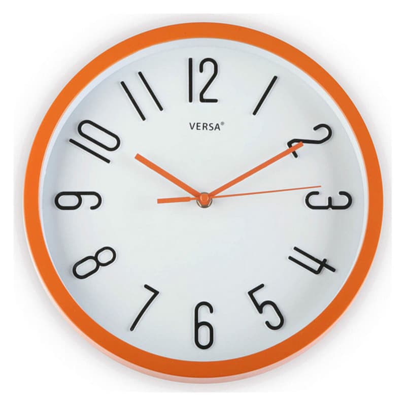 Horloge Murale Versa Multicouleur Orange Plastique Fusion 4,6 x 30 x 30 cm - Image 1