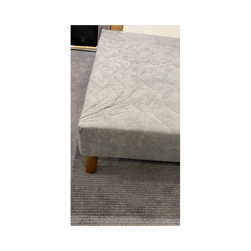 SOMMIER ALCANTARA GRIS  160 X 200 CM + JEUX DE 4 PIEDS - Image 1