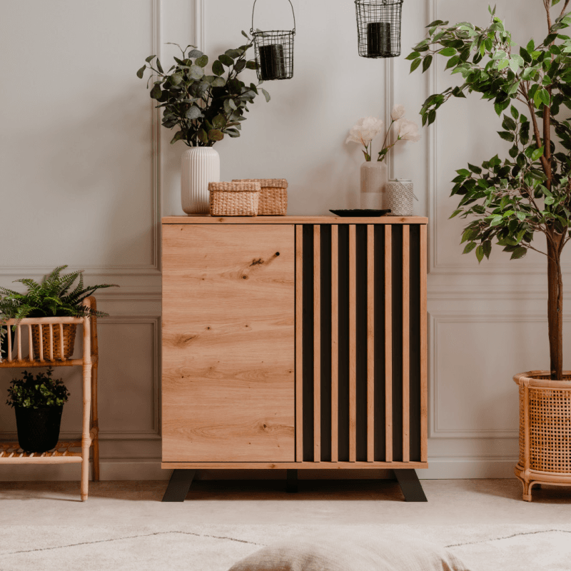 Meubles 2 portes oak/anthracite - Image 1