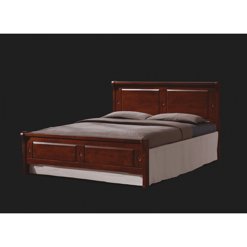 Lit 160 X 200 CM + sommier a lattes en HEVEA MASSIF - Image 1