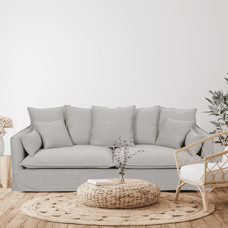 Le canape 2 places beige - Image 1