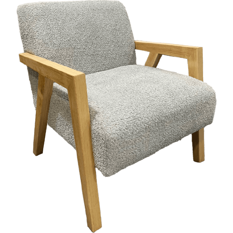 Fauteuil coloris gris clair - Image 1