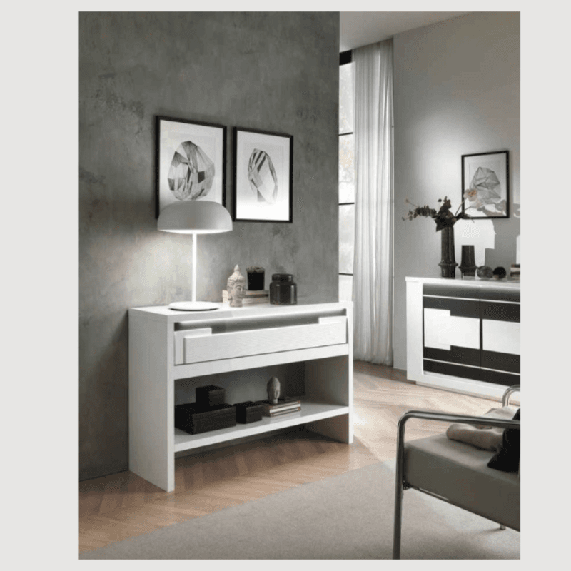 Console moderne avec 1 tiroir et éclairage LED. - Image 1