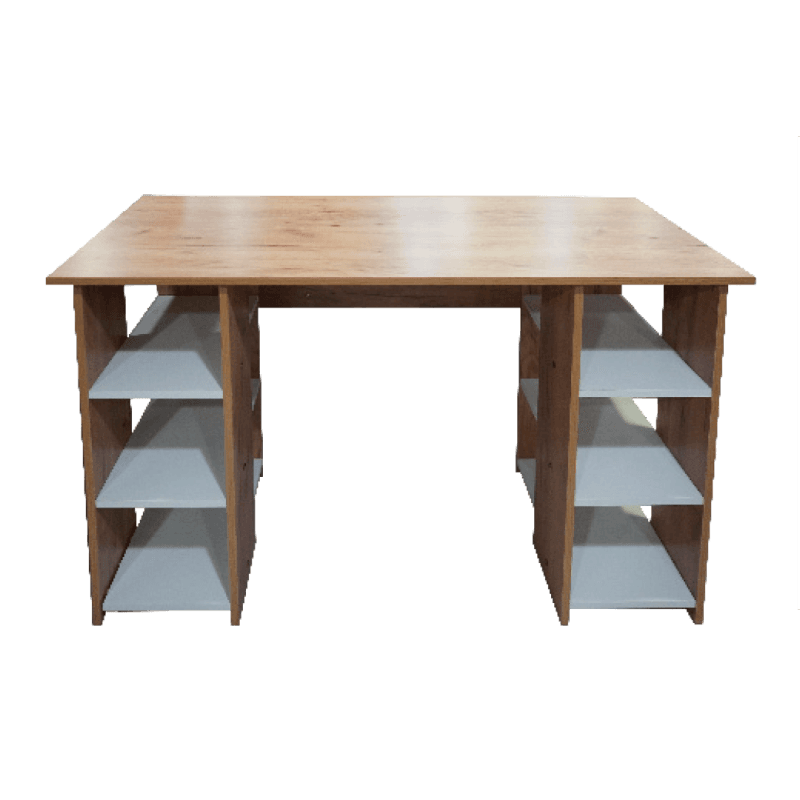 Bureau - coloris chêne/blanc - Image 1