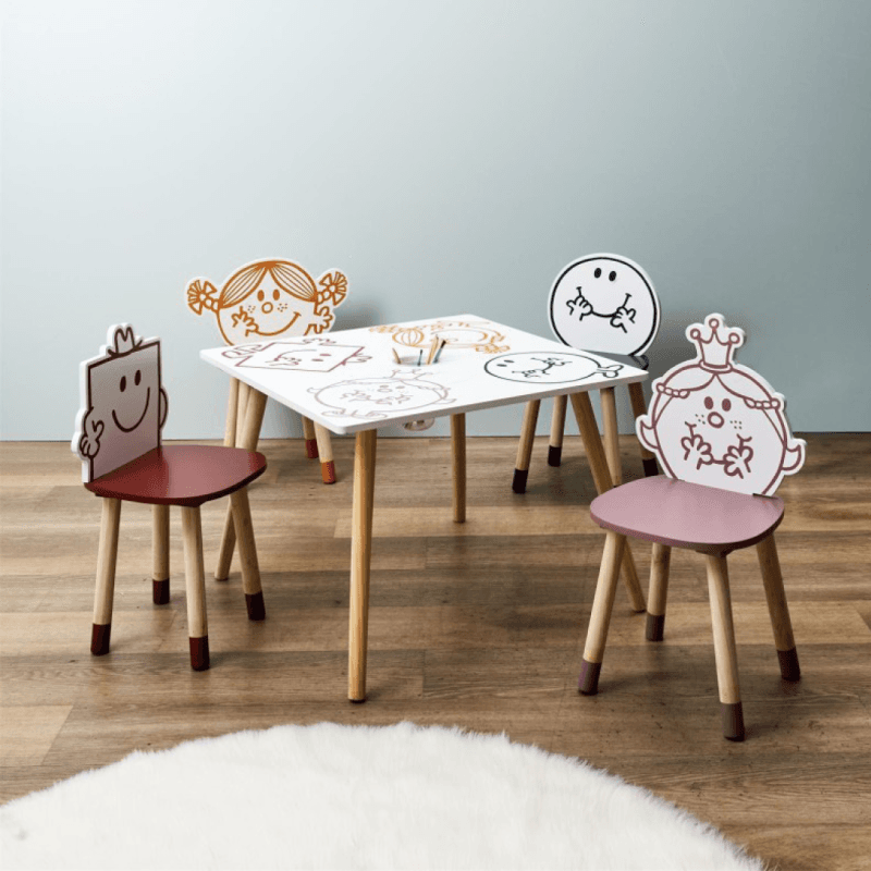 TABLE AVEC UN POT A CRAYONS - Image 1