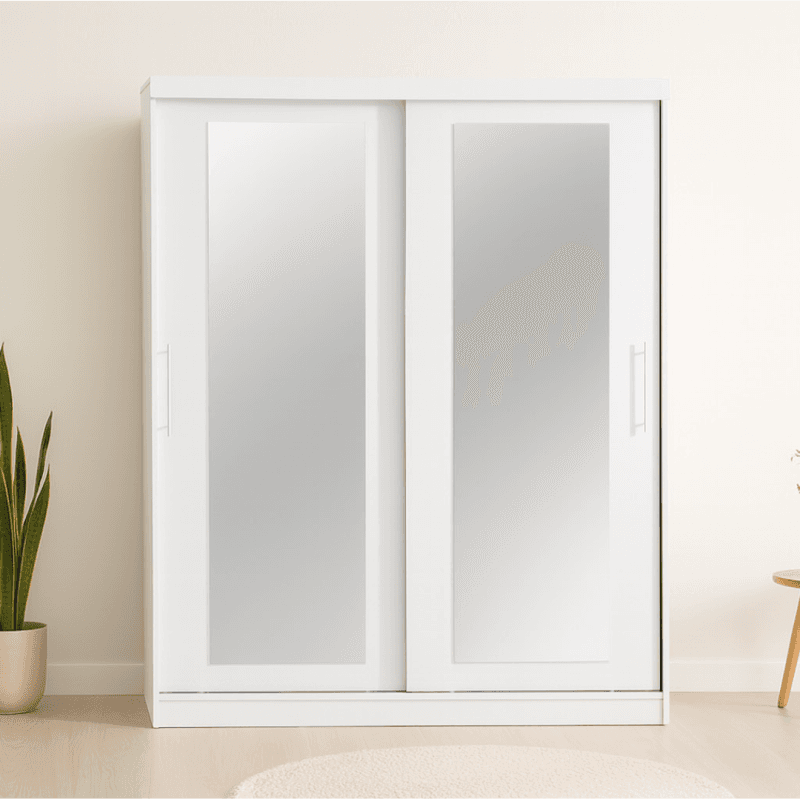 Armoire 2 portes coulissantes - 200 cm avec miroirs. - Image 1