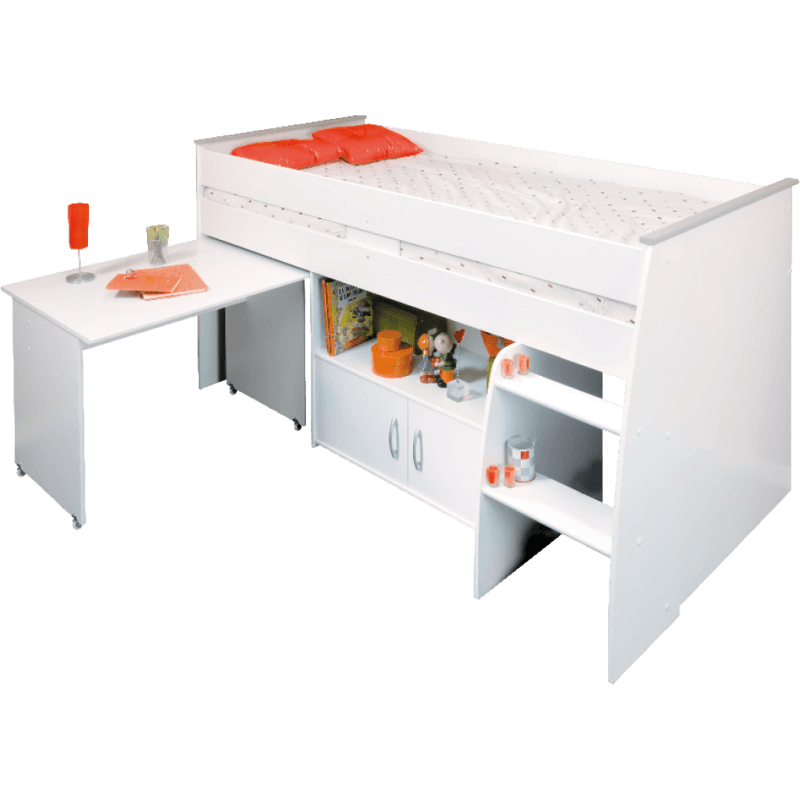 Le lit combiné 90 * 190 cm + bureau + sommier - Image 1