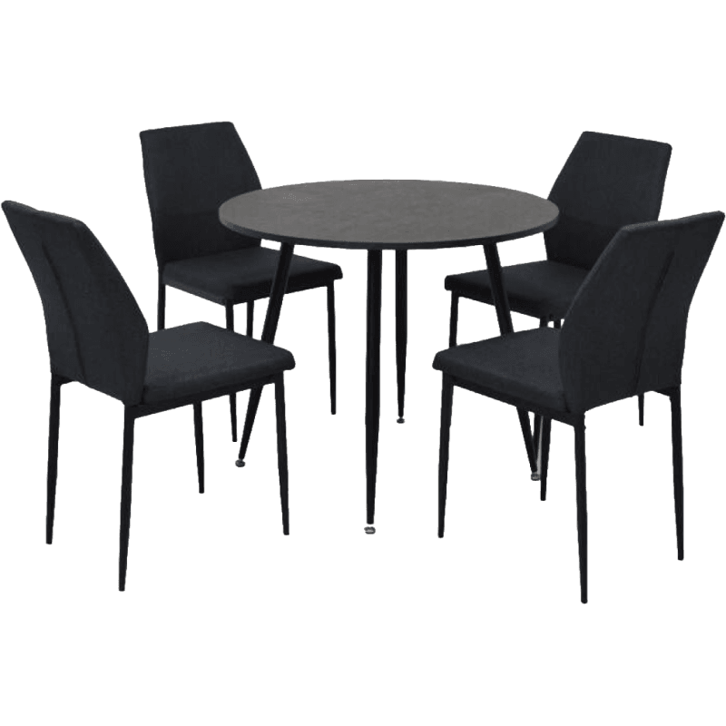 La table ronde + 4 chaises - Image 1