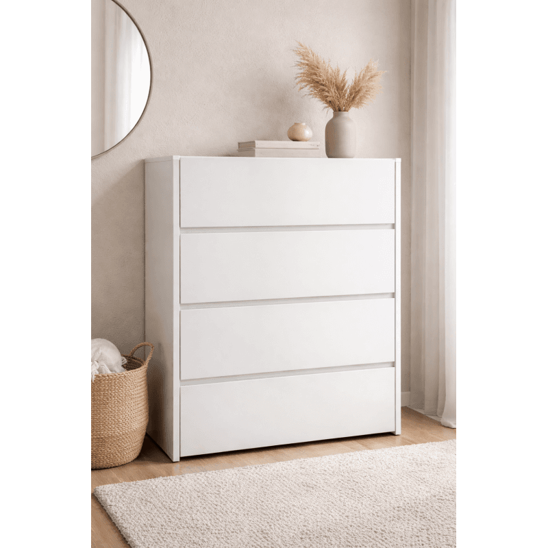 Commode 4 tiroirs - 2 coloris au choix - - Image 1