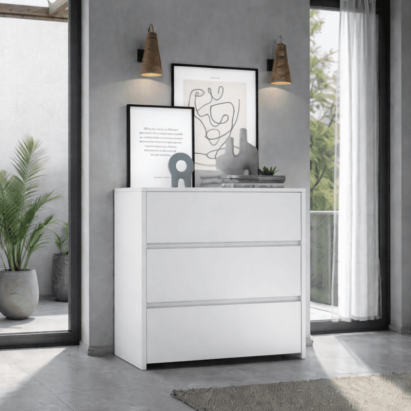 Commode 3 tiroirs - 2 coloris - - Image 1