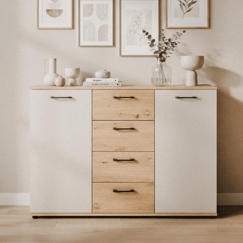 La commode 2 porte 4 tiroirs. - Image 1