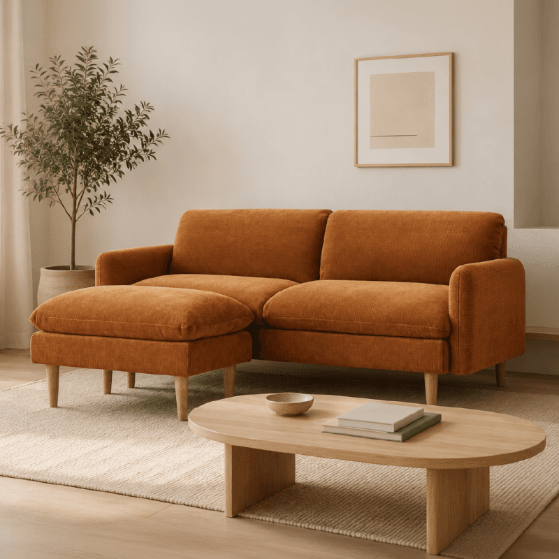 canapé convertible en lit + pouf - plusieurs couleurs - - Image 1
