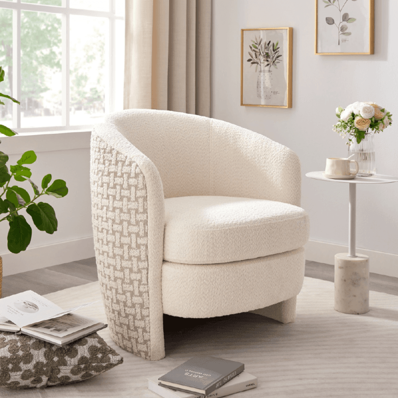 Fauteuil pivotant en tissu. - Image 1