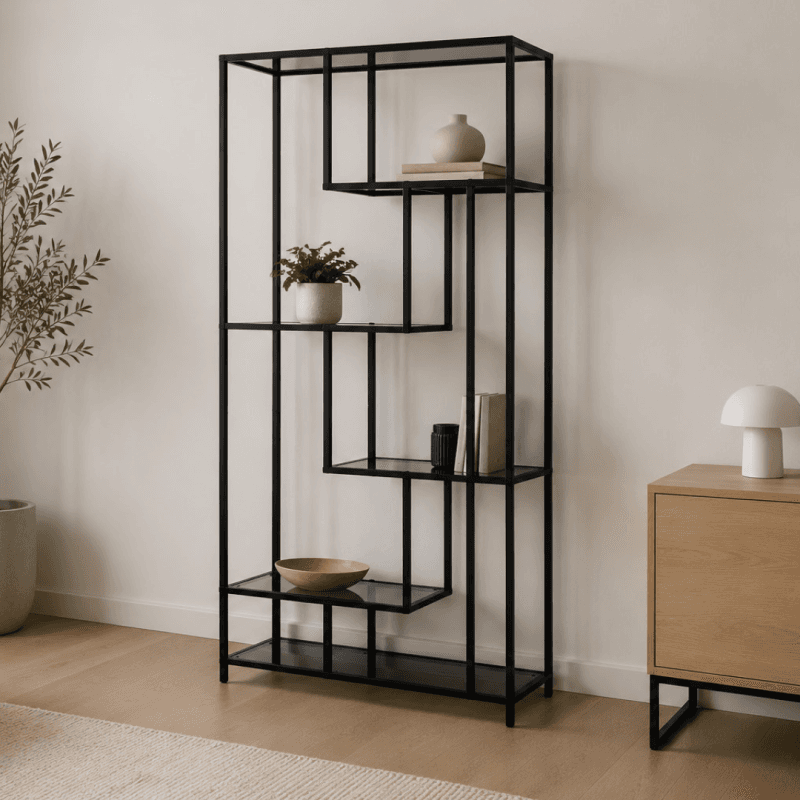 Etagère escalier 5 niveaux coloris noir
