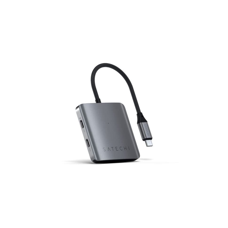 SATECHI - Hub 4 ports avec PD - Gris Sidéral - Image 1