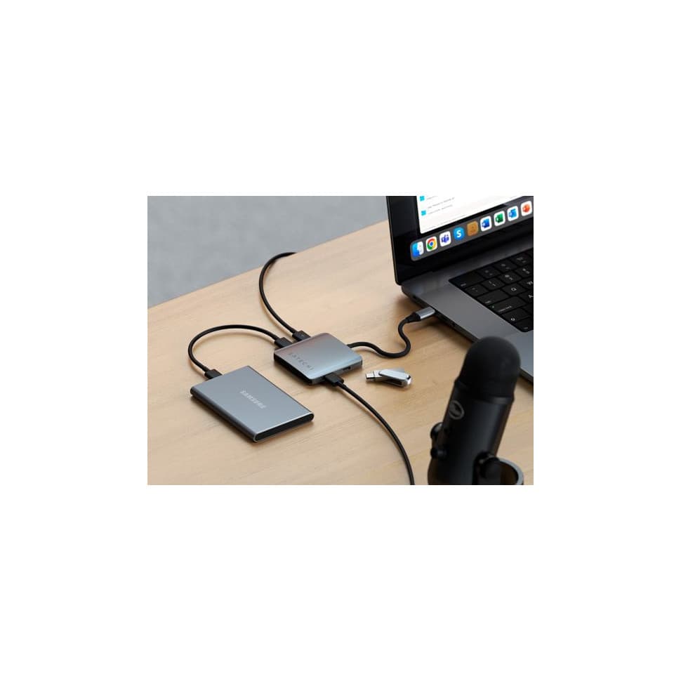 SATECHI - Hub 4 ports avec PD - Gris Sidéral - Image 2