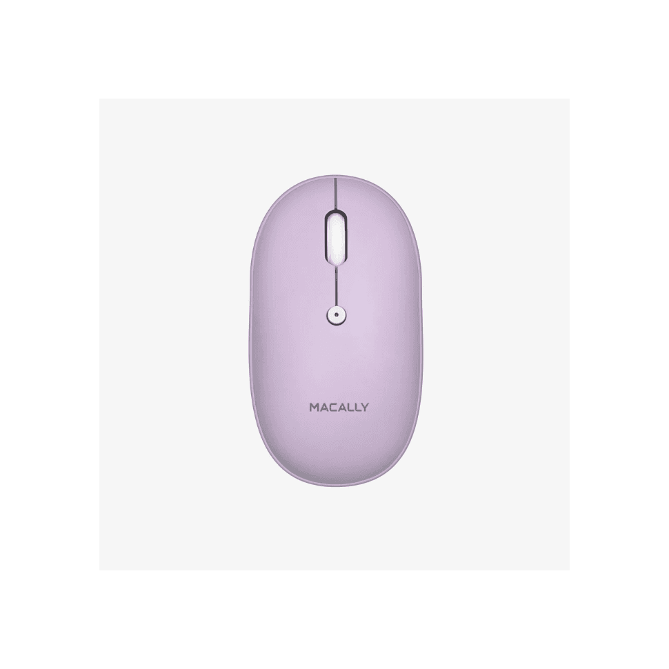 Macally - Souris Bluetooth à clic silencieux - Blanche - Image 1