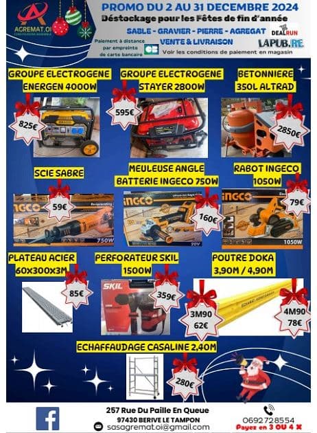 DÉSTOCKAGE POUR LES FÊTES DE FIN D'ANNÉE