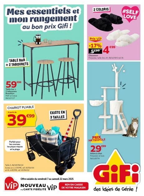 MES ESSENTIELS ET MON RANGEMENT AU BON PRIX GIFI